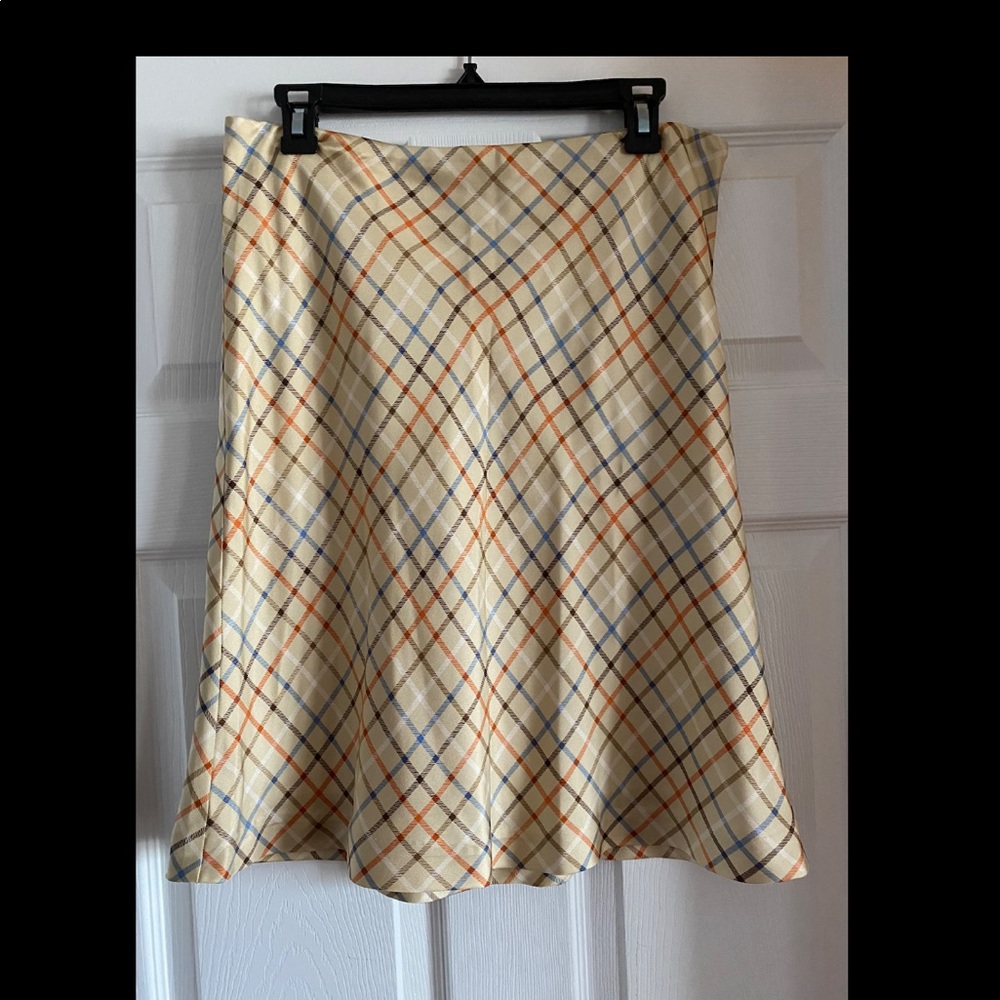 Vineyard Vines Plaid Silk Skirt - Size 8
